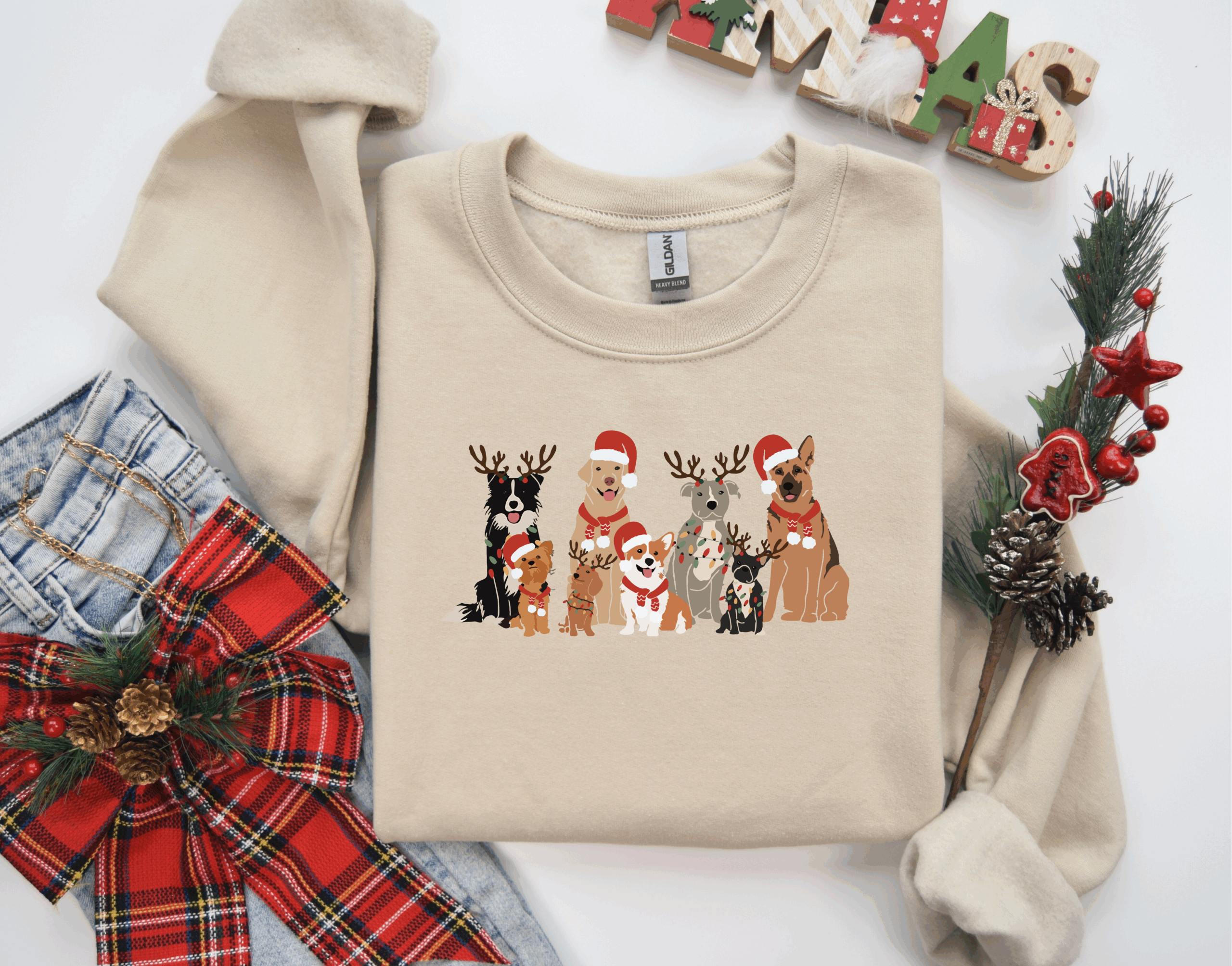 christmas dog mock up
