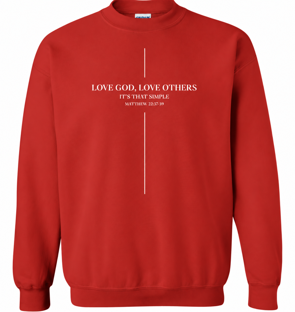 Red Love God Sweatshirt Mockup